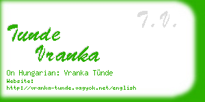 tunde vranka business card